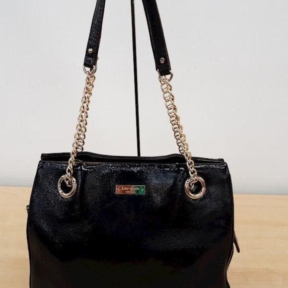 Kate spade black patent leather shoulder bag - Picture 2 of 8